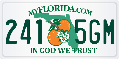 FL license plate 2415GM