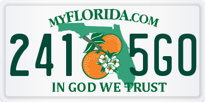 FL license plate 2415GO