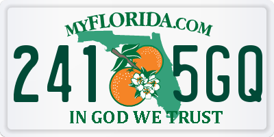 FL license plate 2415GQ