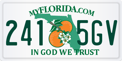 FL license plate 2415GV