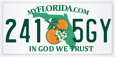 FL license plate 2415GY