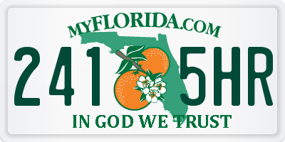 FL license plate 2415HR
