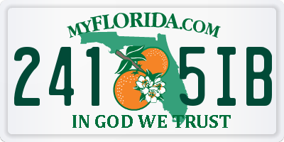 FL license plate 2415IB
