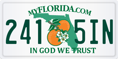 FL license plate 2415IN