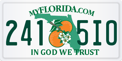 FL license plate 2415IO