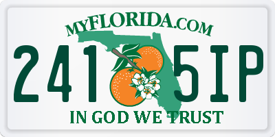 FL license plate 2415IP