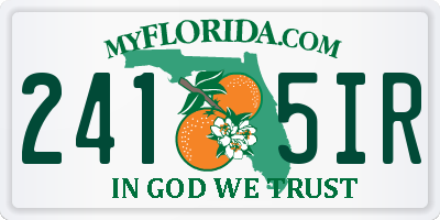 FL license plate 2415IR