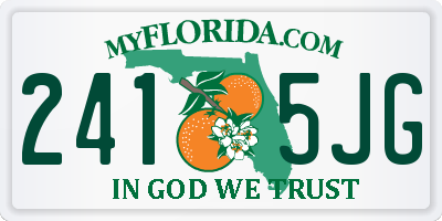 FL license plate 2415JG