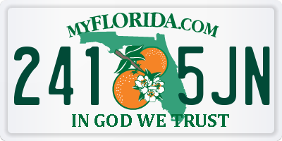 FL license plate 2415JN
