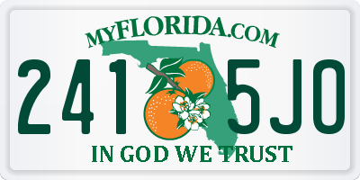 FL license plate 2415JO