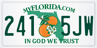 FL license plate 2415JW