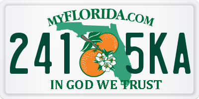 FL license plate 2415KA
