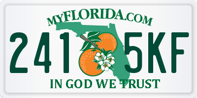 FL license plate 2415KF