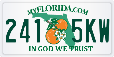 FL license plate 2415KW