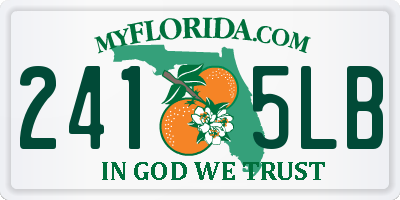 FL license plate 2415LB