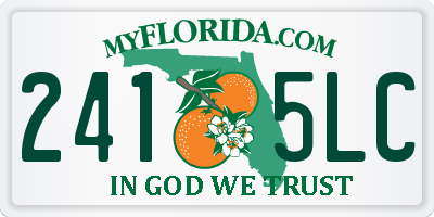 FL license plate 2415LC