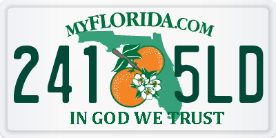 FL license plate 2415LD