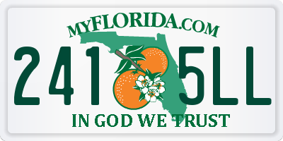 FL license plate 2415LL