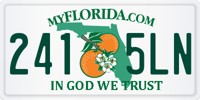 FL license plate 2415LN