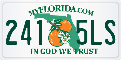 FL license plate 2415LS