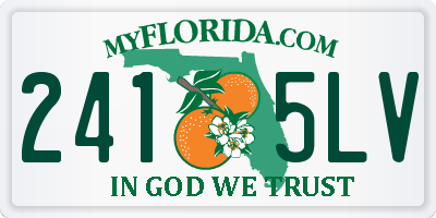 FL license plate 2415LV
