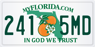 FL license plate 2415MD