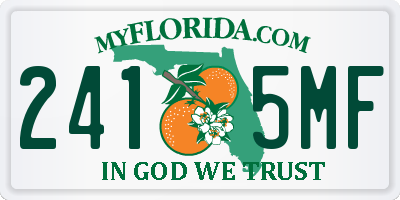 FL license plate 2415MF