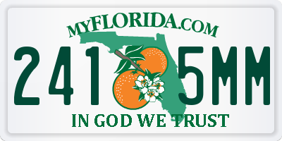 FL license plate 2415MM