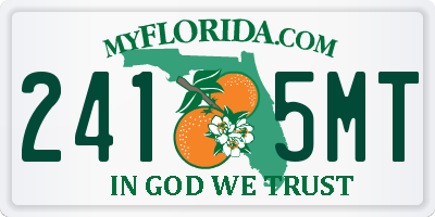 FL license plate 2415MT