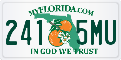 FL license plate 2415MU