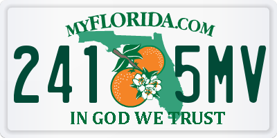 FL license plate 2415MV