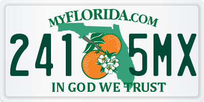 FL license plate 2415MX