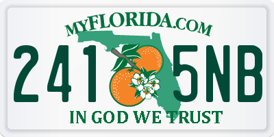FL license plate 2415NB