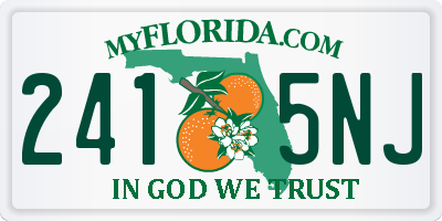 FL license plate 2415NJ