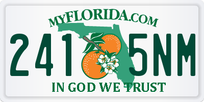 FL license plate 2415NM