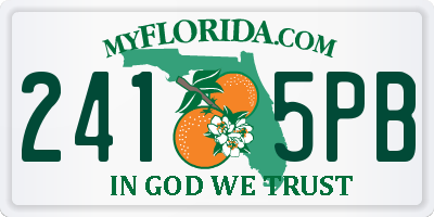 FL license plate 2415PB