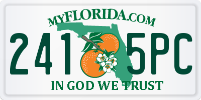 FL license plate 2415PC