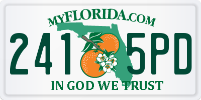 FL license plate 2415PD