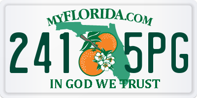 FL license plate 2415PG