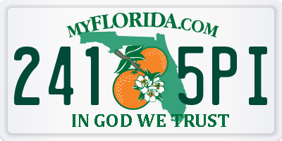 FL license plate 2415PI