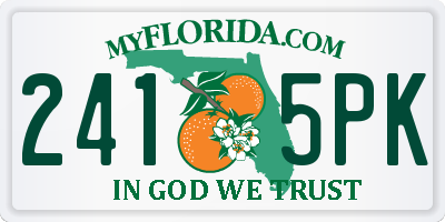 FL license plate 2415PK