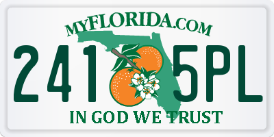 FL license plate 2415PL