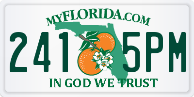 FL license plate 2415PM