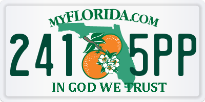 FL license plate 2415PP
