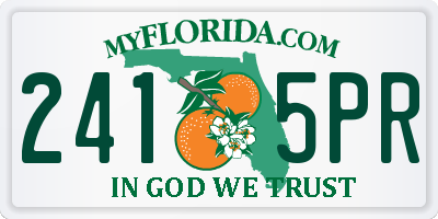 FL license plate 2415PR