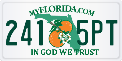 FL license plate 2415PT