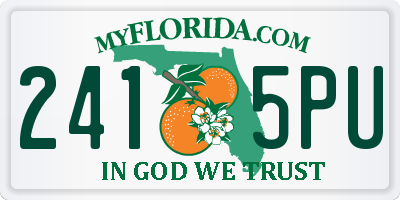 FL license plate 2415PU