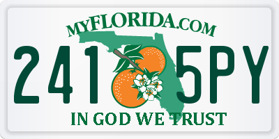 FL license plate 2415PY