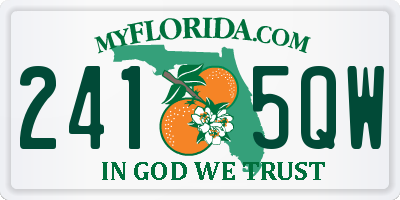FL license plate 2415QW