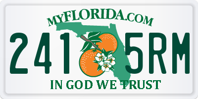 FL license plate 2415RM